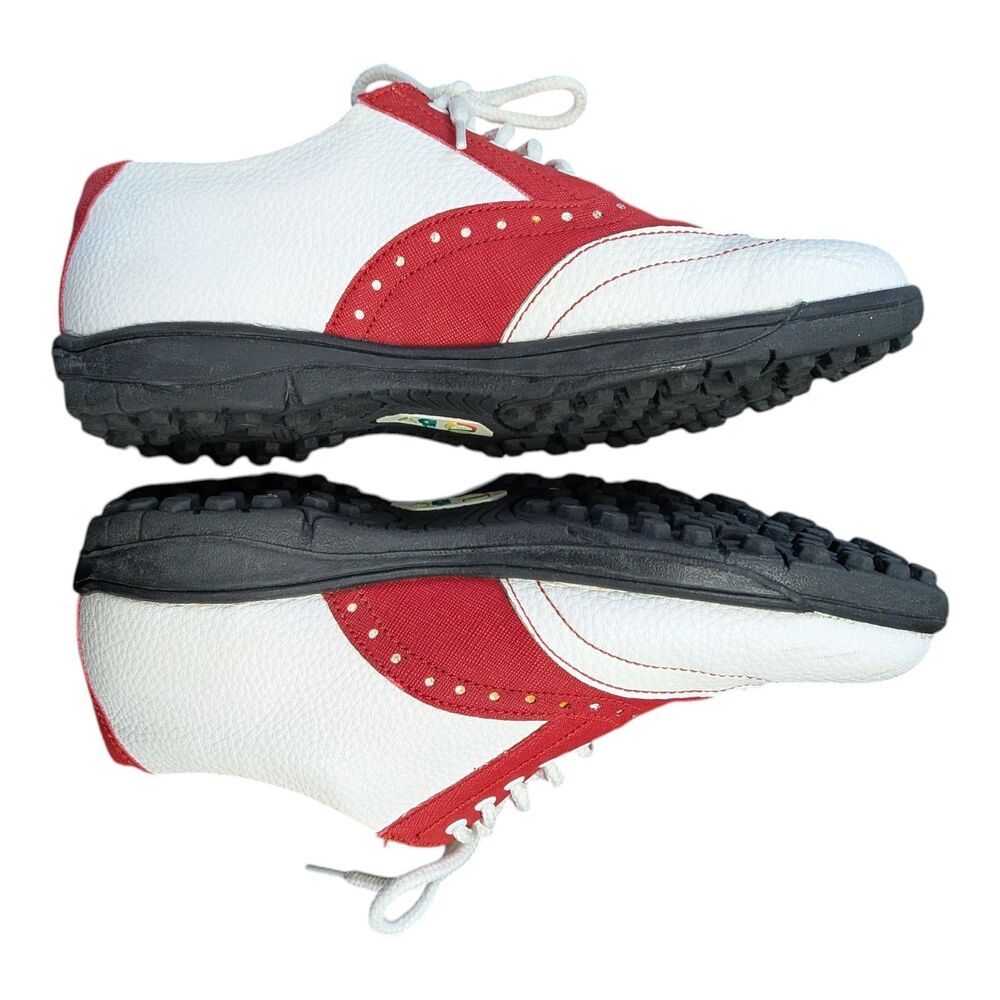 I Love Golf Red & White Men's Golf Shoes Spikeless Comfort US Size 9.5/10 MX 27 - Picture 5 of 10